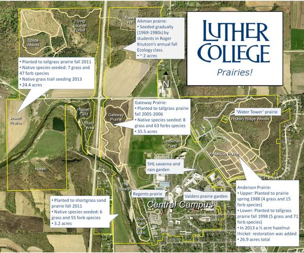 Luther College Prairies Map