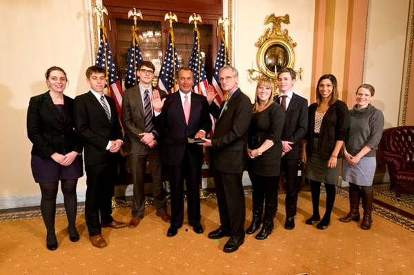 Luther student Maggie Steinberg (second from right) served as an intern with U.S. Representative Earl Blumenauer (3rd District, Oregon)