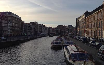 Amsterdam is built on a system of canals, crisscrossing through the whole city.